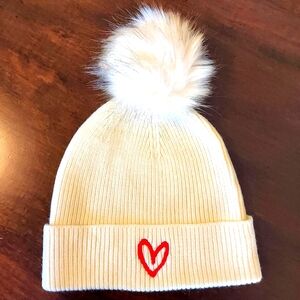 Imperfect Heart Pom Hat Like New